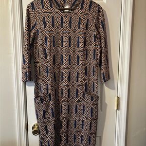 J. McLaughlin Navy and Brown Dress